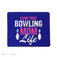 Livin That Bowling Mom Life Cool Retro Cool Gift Present Gift Mousepad thumb 0
