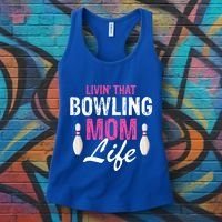 Livin That Bowling Mom Life Cool Retro Cool Gift Present Gift Women's Tank Top thumb 3