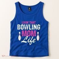 Livin That Bowling Mom Life Cool Retro Cool Gift Present Gift Tank Top thumb 2