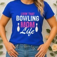 Livin That Bowling Mom Life Cool Retro Cool Gift Present Gift Women's T-Shirt thumb 2