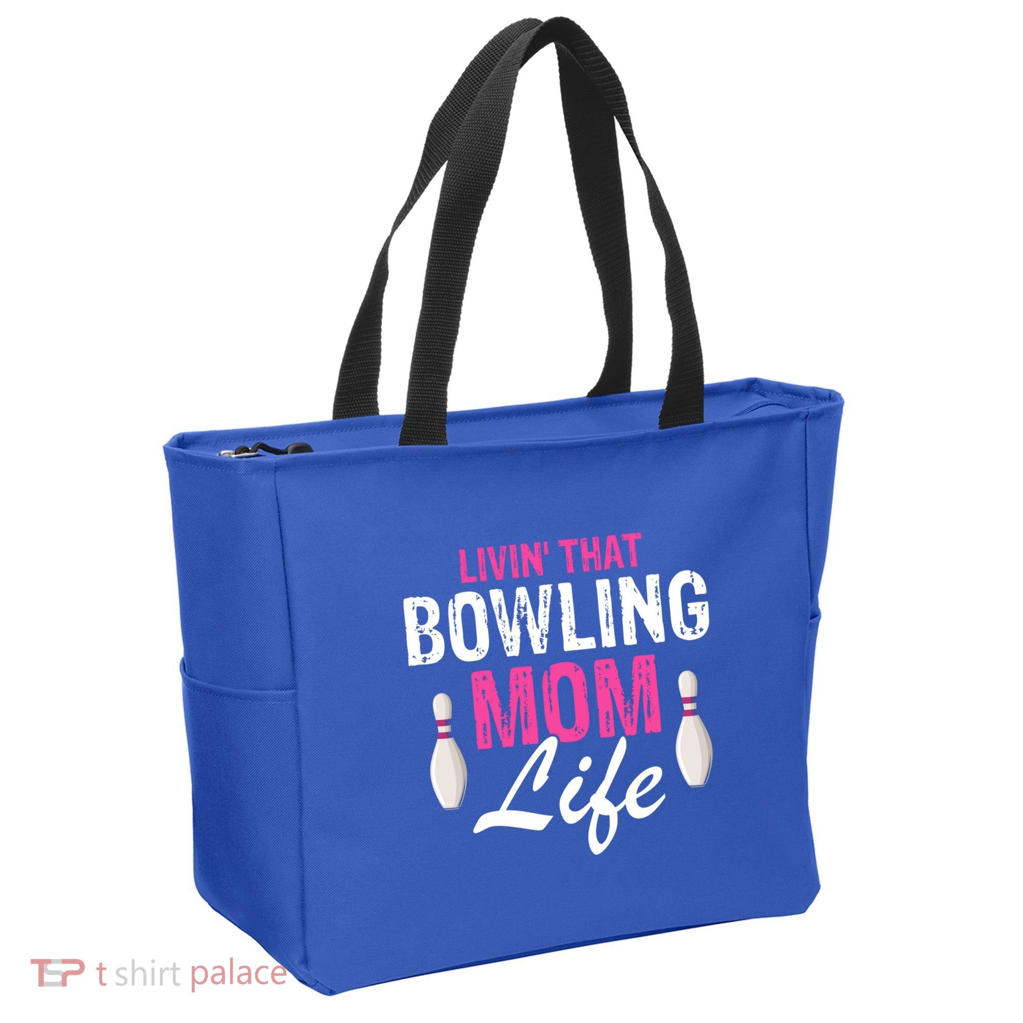 Livin That Bowling Mom Life Cool Retro Cool Gift Present Gift Tote Bag