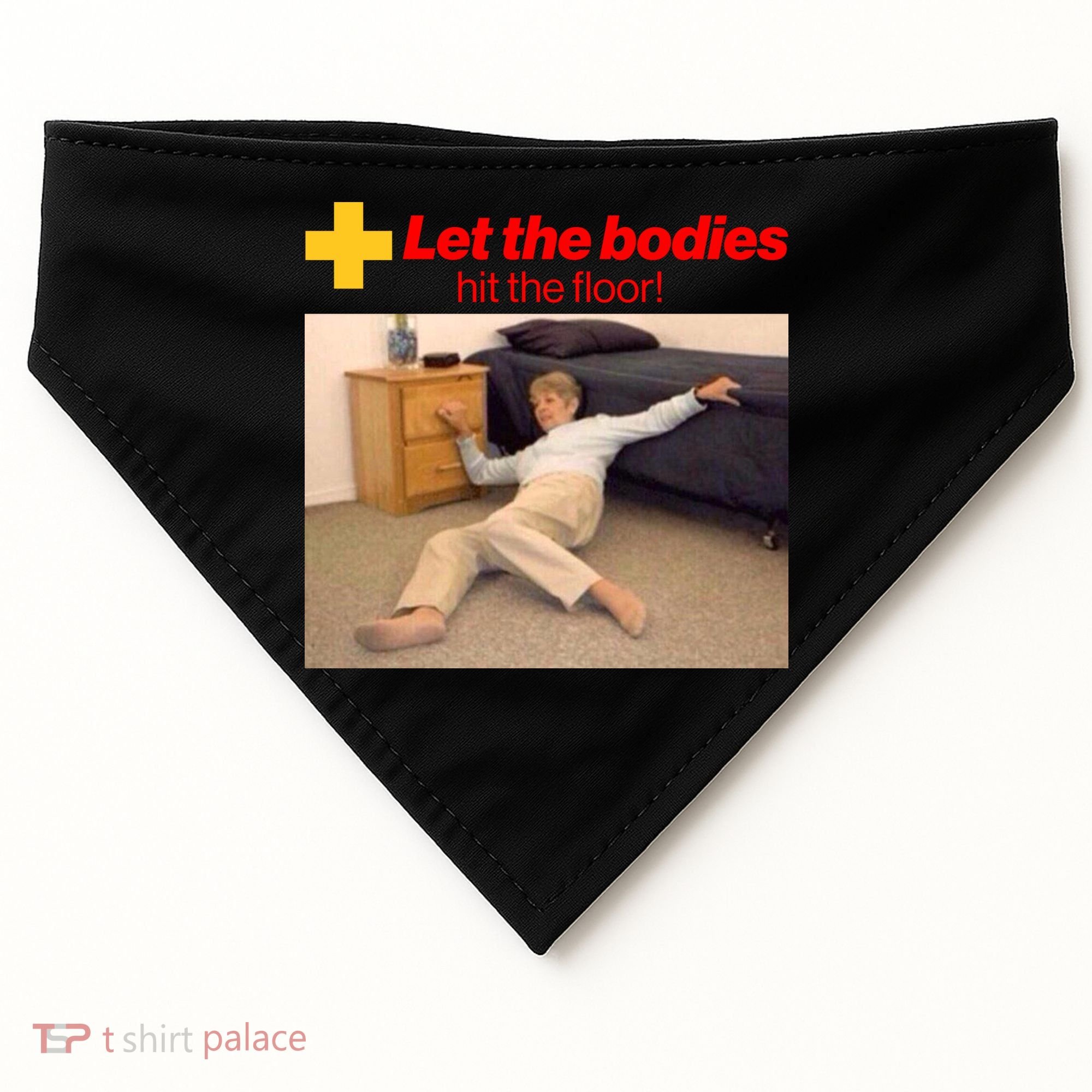 Let The Bodies Hit The Floor Meme USA-Made Doggie Bandana