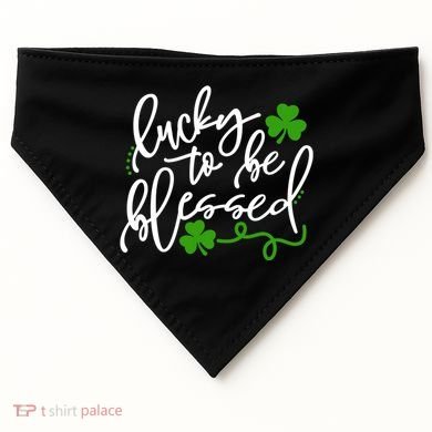 Lucky To Be Blessed USA-Made Doggie Bandana