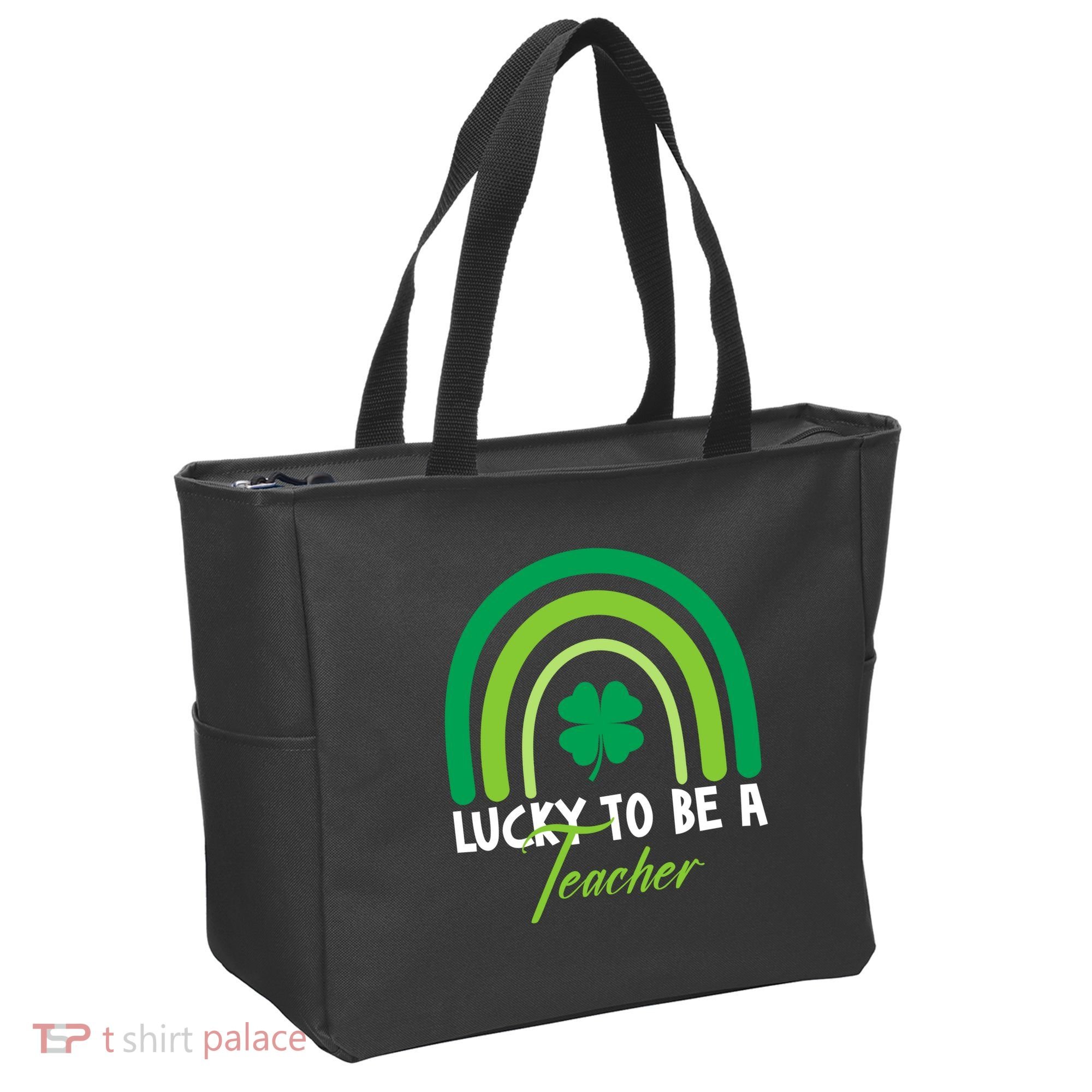 Lucky To Be A Teacher St Patricks Day Tote Bag