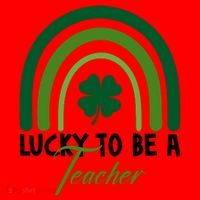 Lucky To Be A Teacher St Patricks Day Santa Hat thumb 1