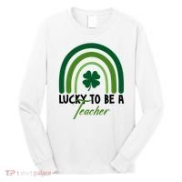 Lucky To Be A Teacher St Patricks Day Long Sleeve Shirt thumb 0