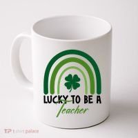 Lucky To Be A Teacher St Patricks Day Coffee Mug thumb 0