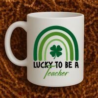 Lucky To Be A Teacher St Patricks Day Coffee Mug thumb 2