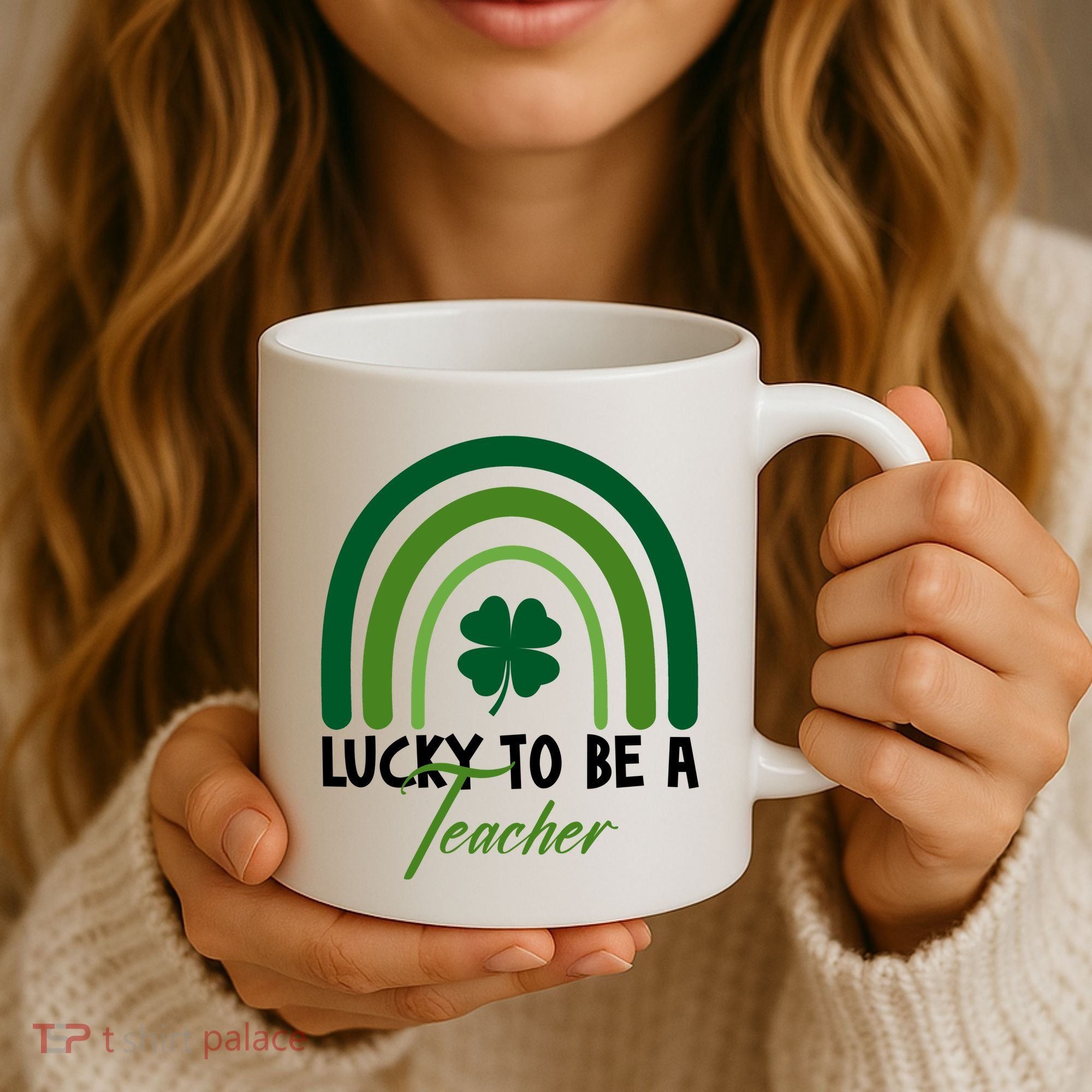 Lucky To Be A Teacher St Patricks Day Coffee Mug