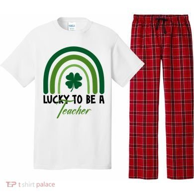 Lucky To Be A Teacher St Patricks Day Pajama Set