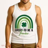 Lucky To Be A Teacher St Patricks Day Tank Top thumb 3