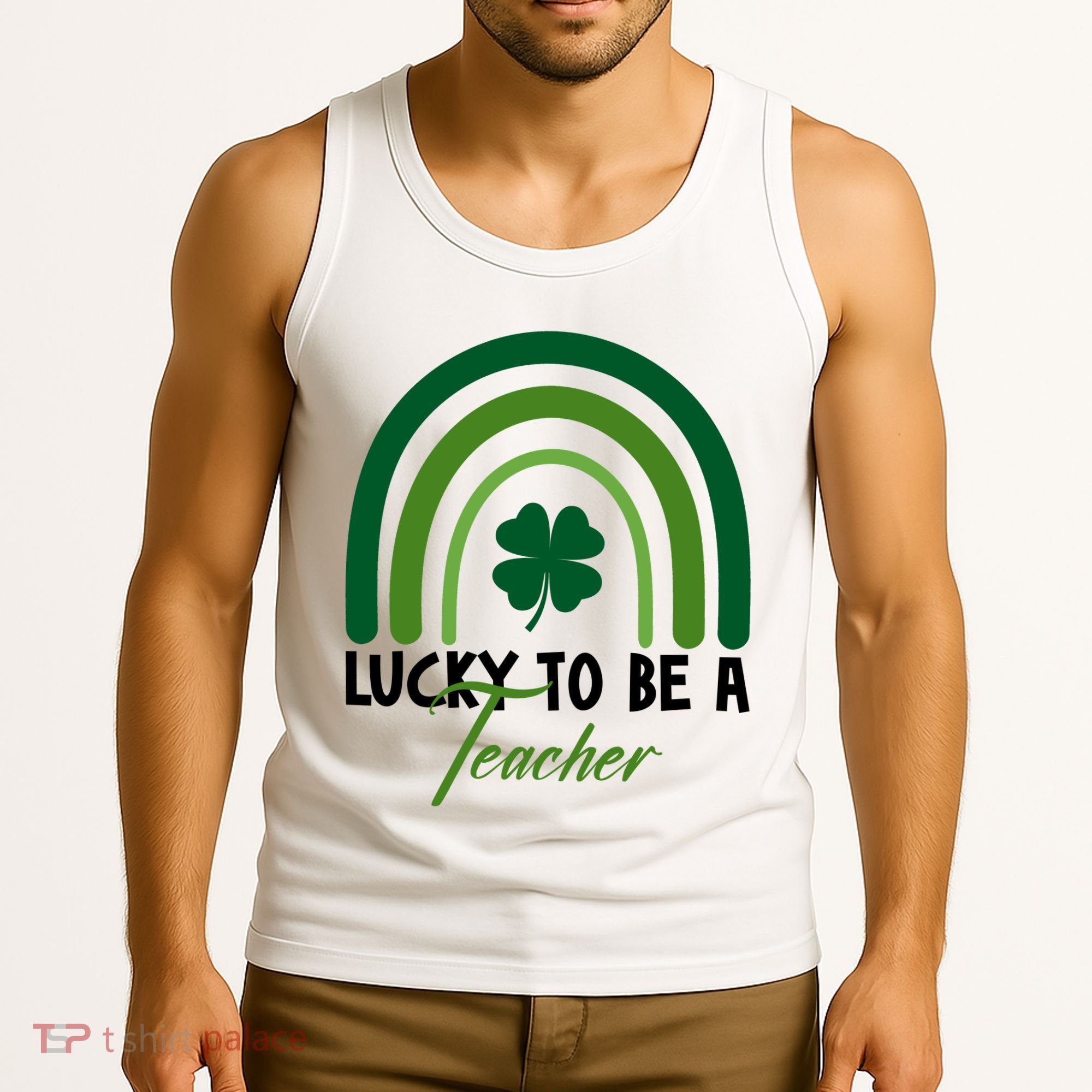 Lucky To Be A Teacher St Patricks Day Tank Top