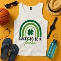 Lucky To Be A Teacher St Patricks Day Tank Top thumb 4