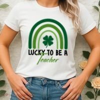 Lucky To Be A Teacher St Patricks Day Women's T-Shirt thumb 2