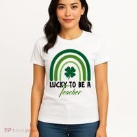 Lucky To Be A Teacher St Patricks Day Women's T-Shirt thumb 4