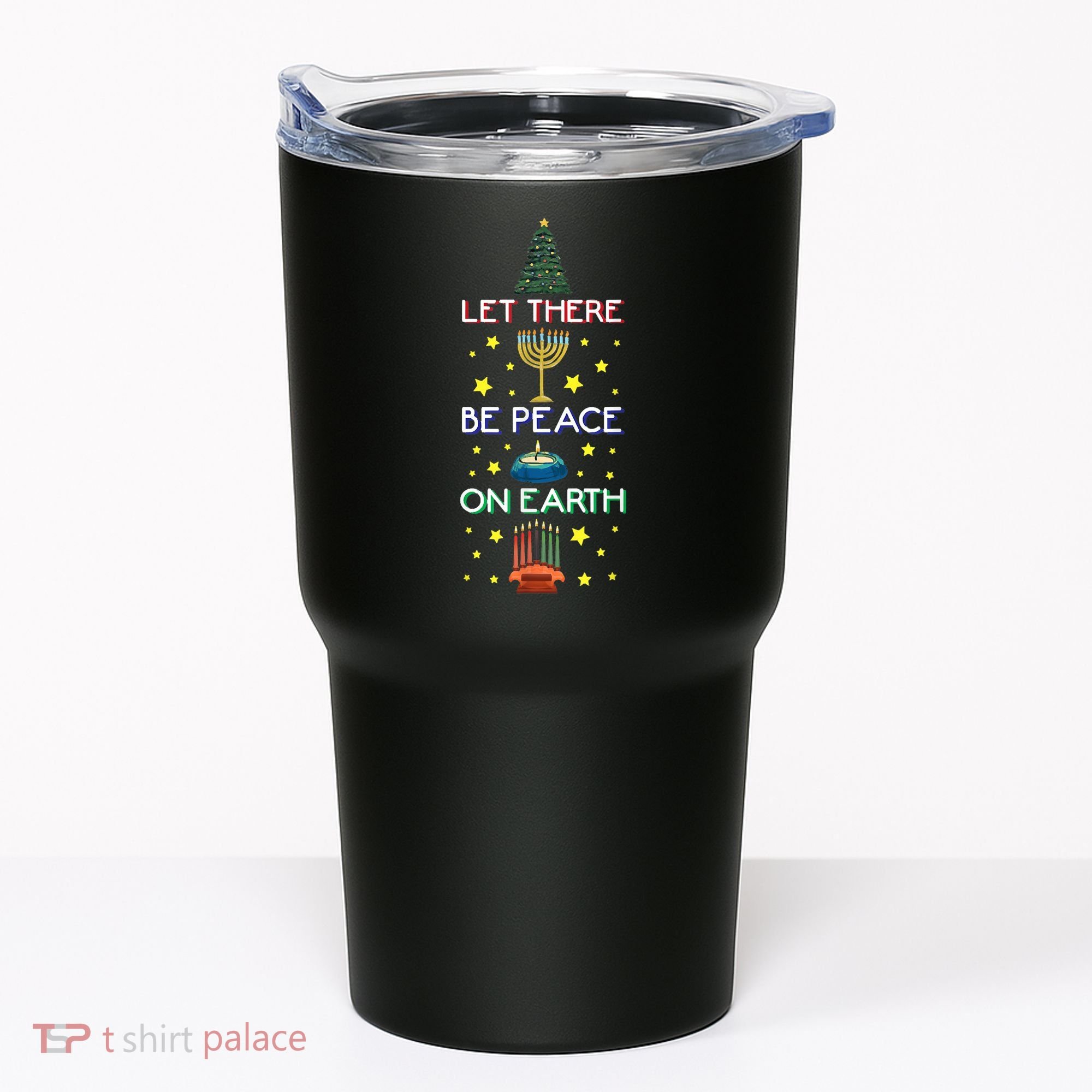 Let There Be Peace On Earth, Jewish Christmas Hanukkah Tees Tumbler