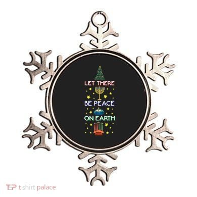 Let There Be Peace On Earth, Jewish Christmas Hanukkah Tees Ornament