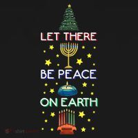 Let There Be Peace On Earth, Jewish Christmas Hanukkah Tees Ornament thumb 1
