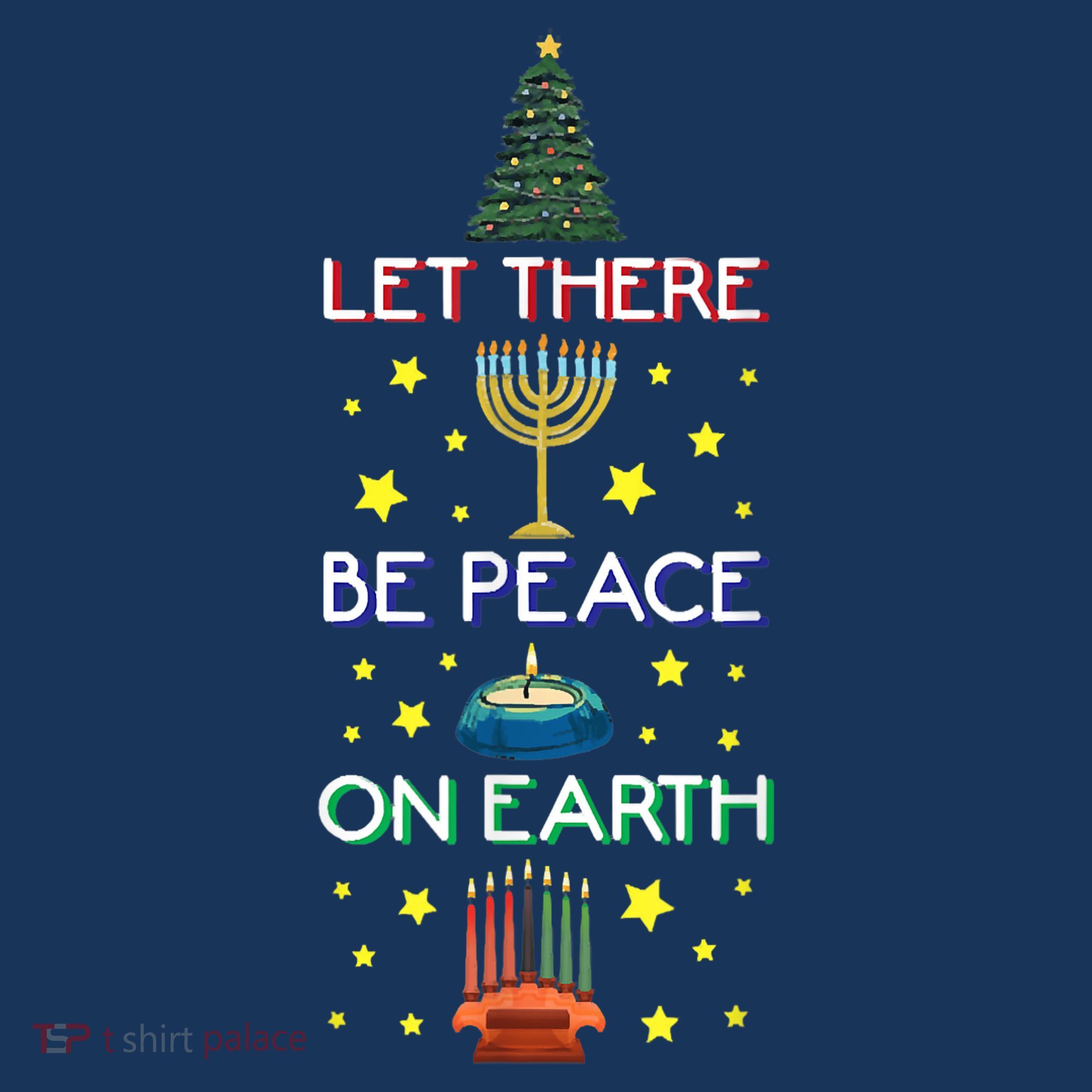 Let There Be Peace On Earth, Jewish Christmas Hanukkah Tees Women's Hoodie