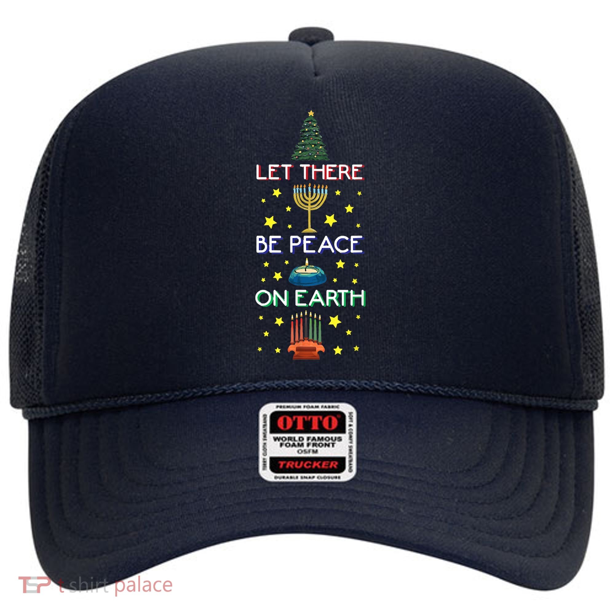 Let There Be Peace On Earth, Jewish Christmas Hanukkah Tees Hat