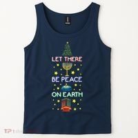 Let There Be Peace On Earth, Jewish Christmas Hanukkah Tees Tank Top thumb 2