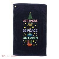 Let There Be Peace On Earth, Jewish Christmas Hanukkah Tees Golf Towel thumb 0