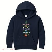 Let There Be Peace On Earth, Jewish Christmas Hanukkah Tees Kids Hoodie thumb 0
