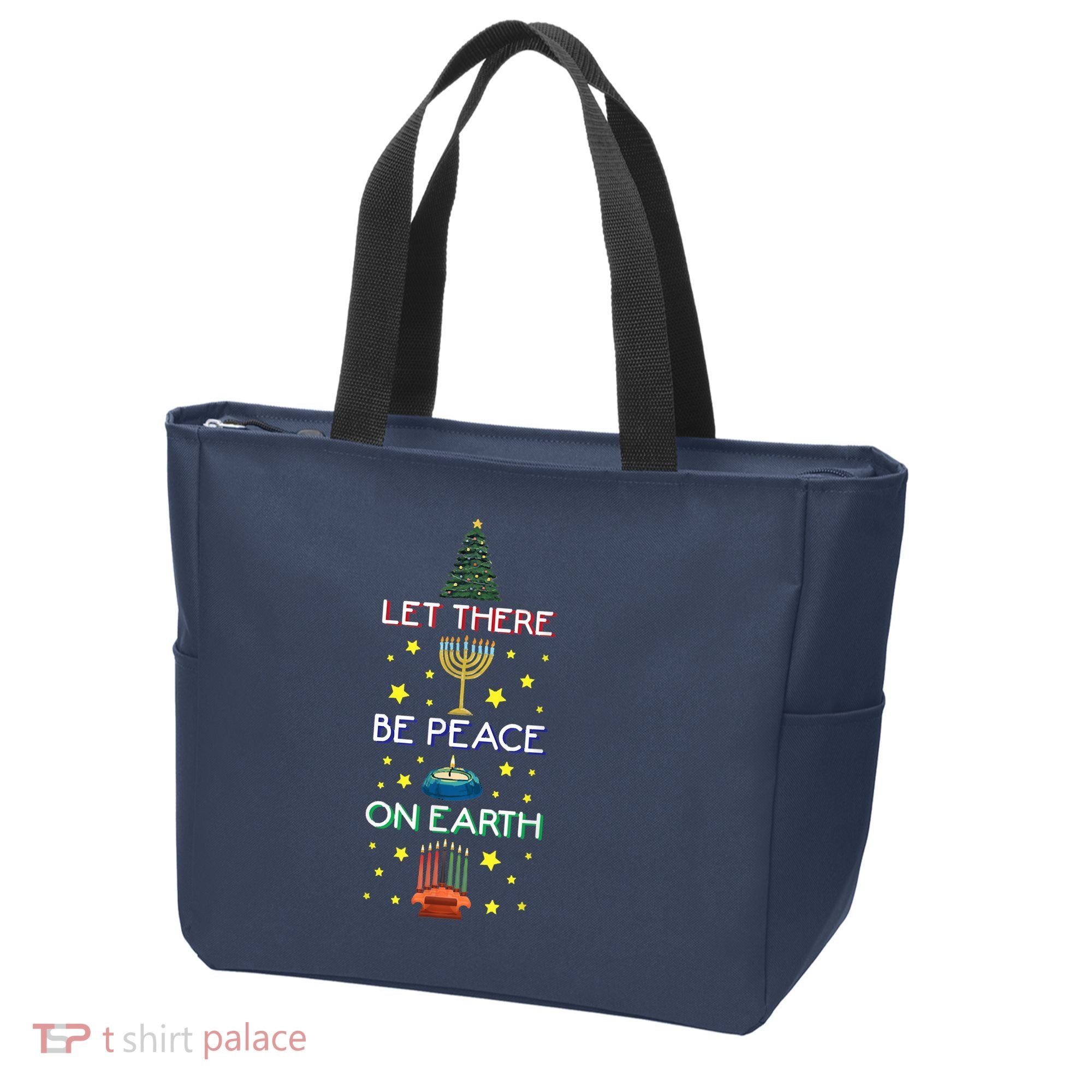 Let There Be Peace On Earth, Jewish Christmas Hanukkah Tees Tote Bag