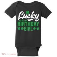 Lucky To Be The Birthday  St Patrick's Day Irish Cute Baby Bodysuit thumb 0