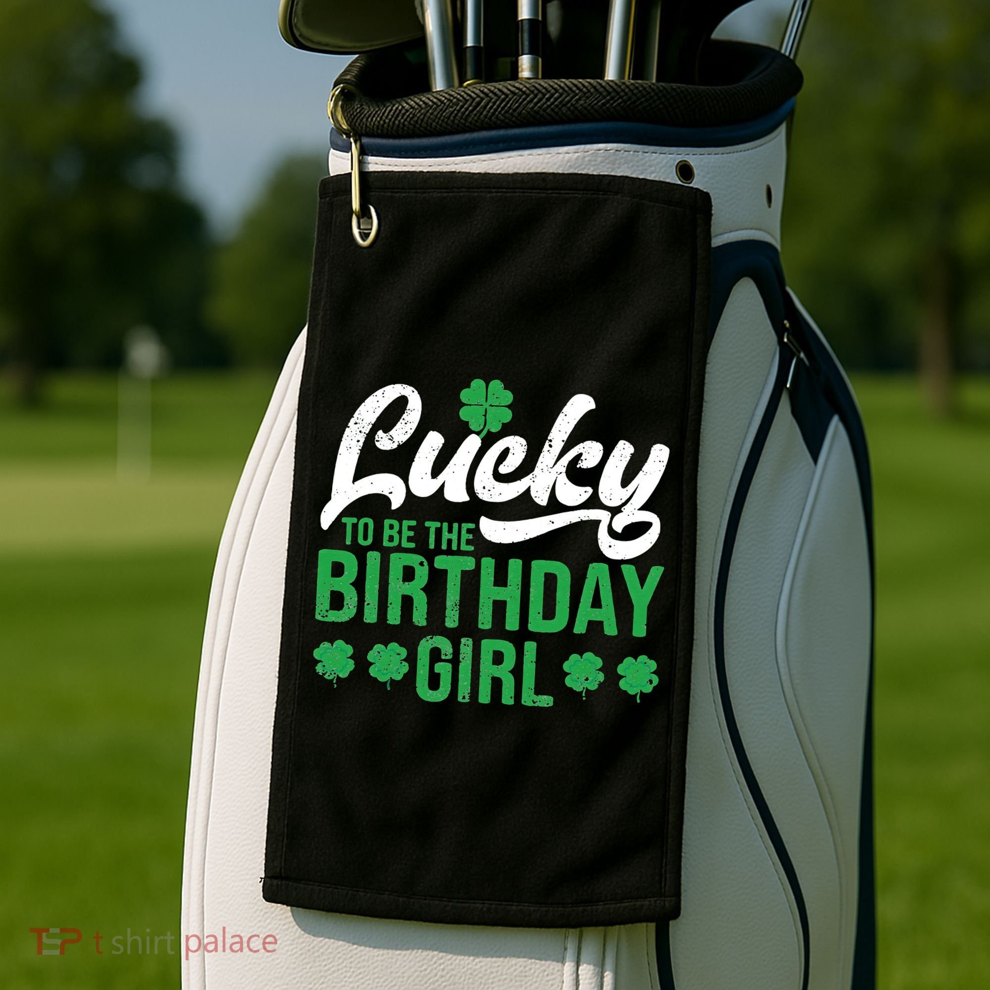 Lucky To Be The Birthday  St Patrick's Day Irish Cute Golf Towel