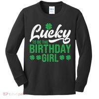 Lucky To Be The Birthday  St Patrick's Day Irish Cute Kids Long Sleeve Shirt thumb 0