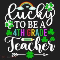 Lucky To Be A 4th Grade Teacher Gift Funny St Patricks Day Funny Gift Beanie thumb 2