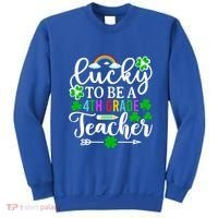 Lucky To Be A 4th Grade Teacher Gift Funny St Patricks Day Funny Gift Sweatshirt thumb 0