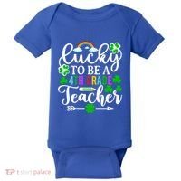 Lucky To Be A 4th Grade Teacher Gift Funny St Patricks Day Funny Gift Baby Bodysuit thumb 0