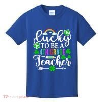 Lucky To Be A 4th Grade Teacher Gift Funny St Patricks Day Funny Gift Kids T-Shirt thumb 0