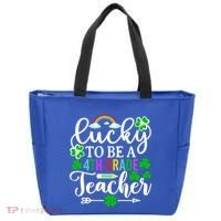 Lucky To Be A 4th Grade Teacher Gift Funny St Patricks Day Funny Gift Tote Bag thumb 0