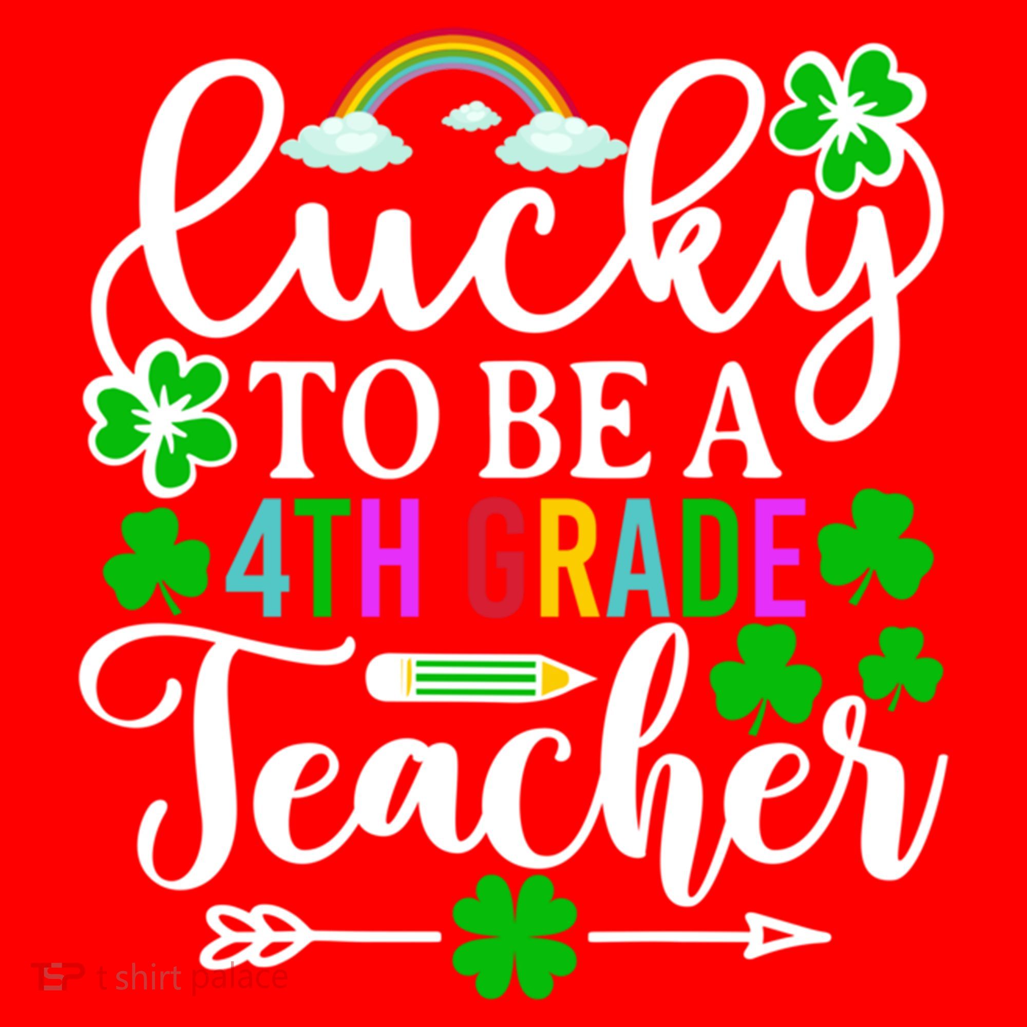 Lucky To Be A 4th Grade Teacher Gift Funny St Patricks Day Funny Gift Santa Hat