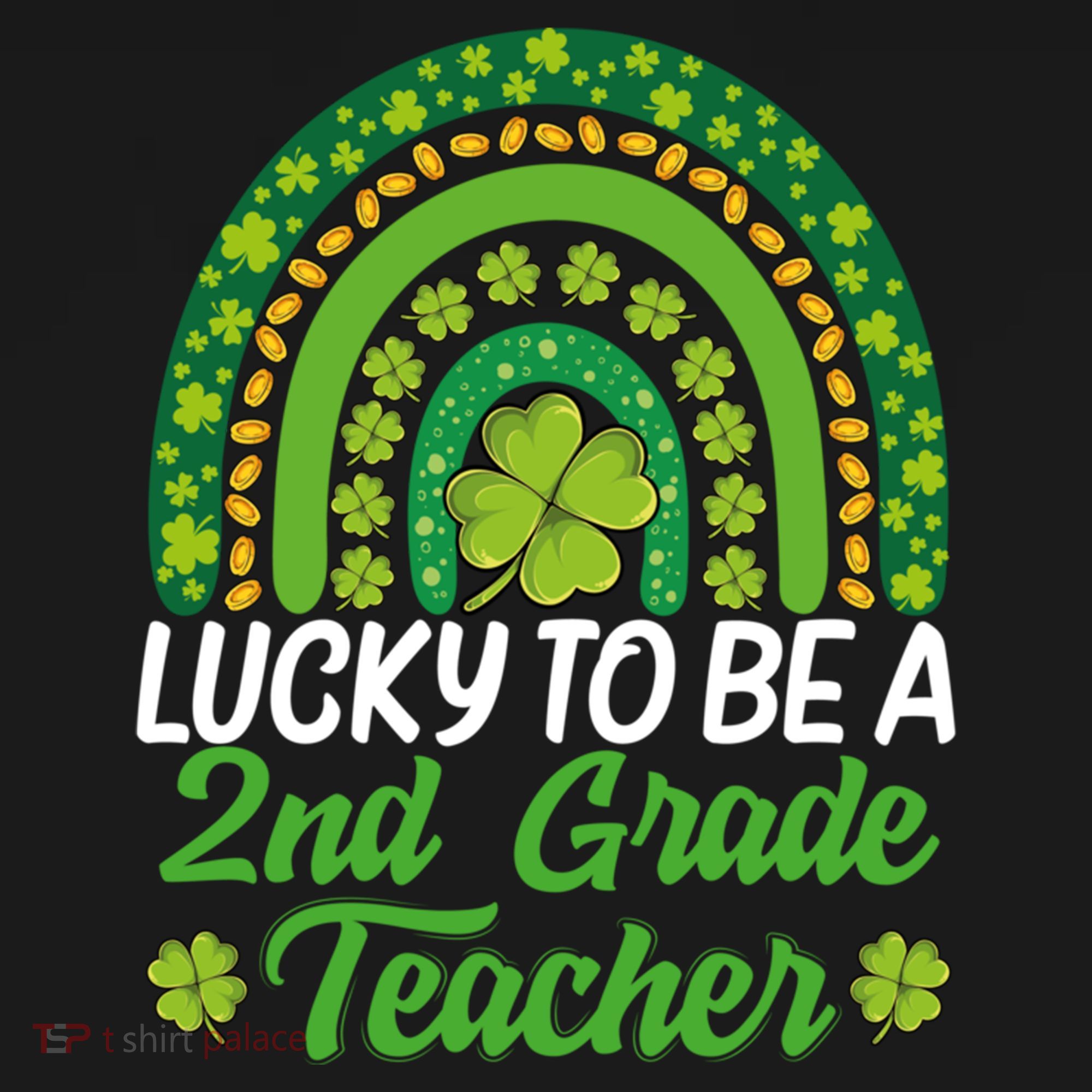 Lucky To Be 2nd Grade Teacher Rainbow St PatrickS Day Meaningful Gift Doggie Tank