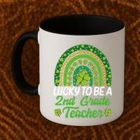 Lucky To Be 2nd Grade Teacher Rainbow St PatrickS Day Meaningful Gift Coffee Mug thumb 2