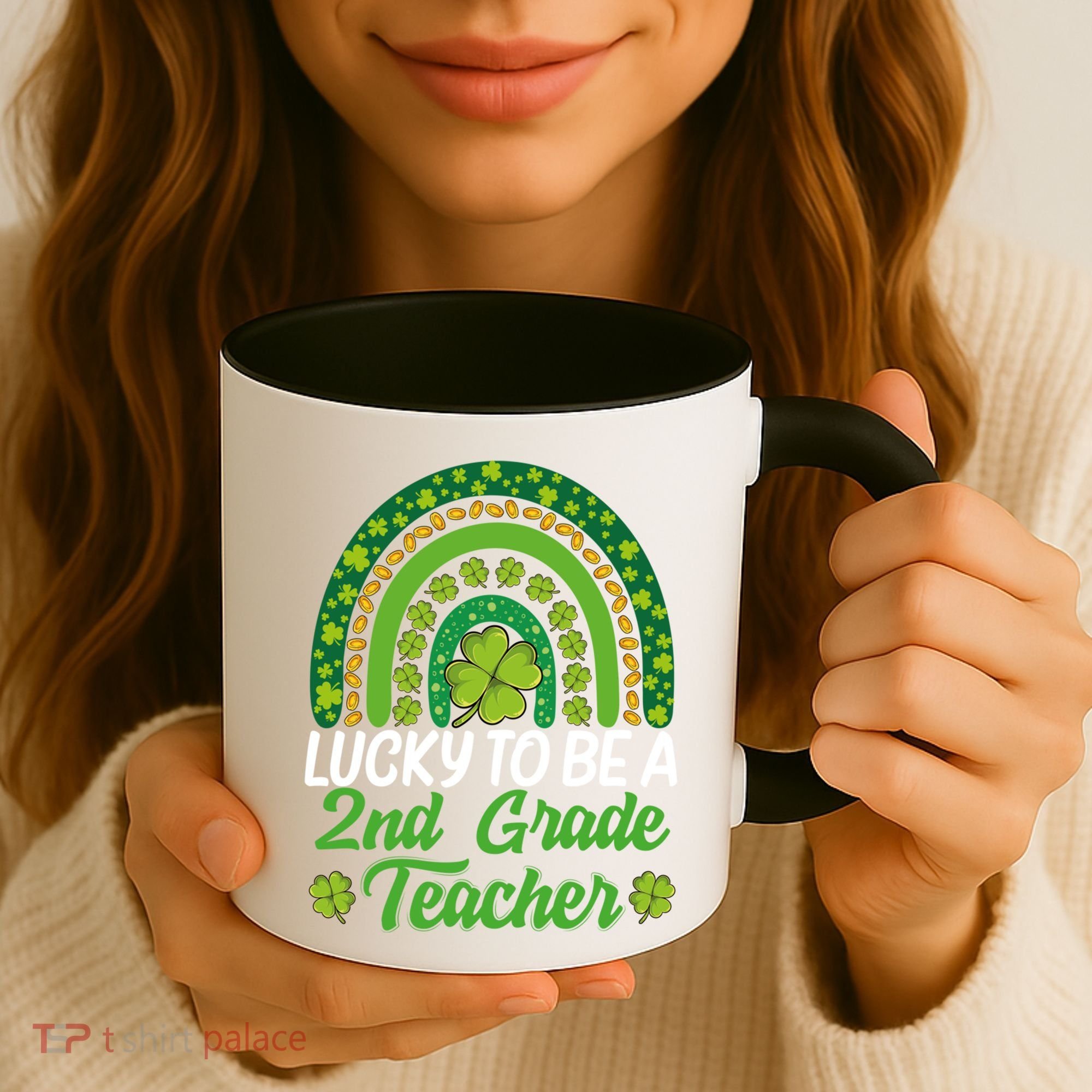 Lucky To Be 2nd Grade Teacher Rainbow St PatrickS Day Meaningful Gift Coffee Mug