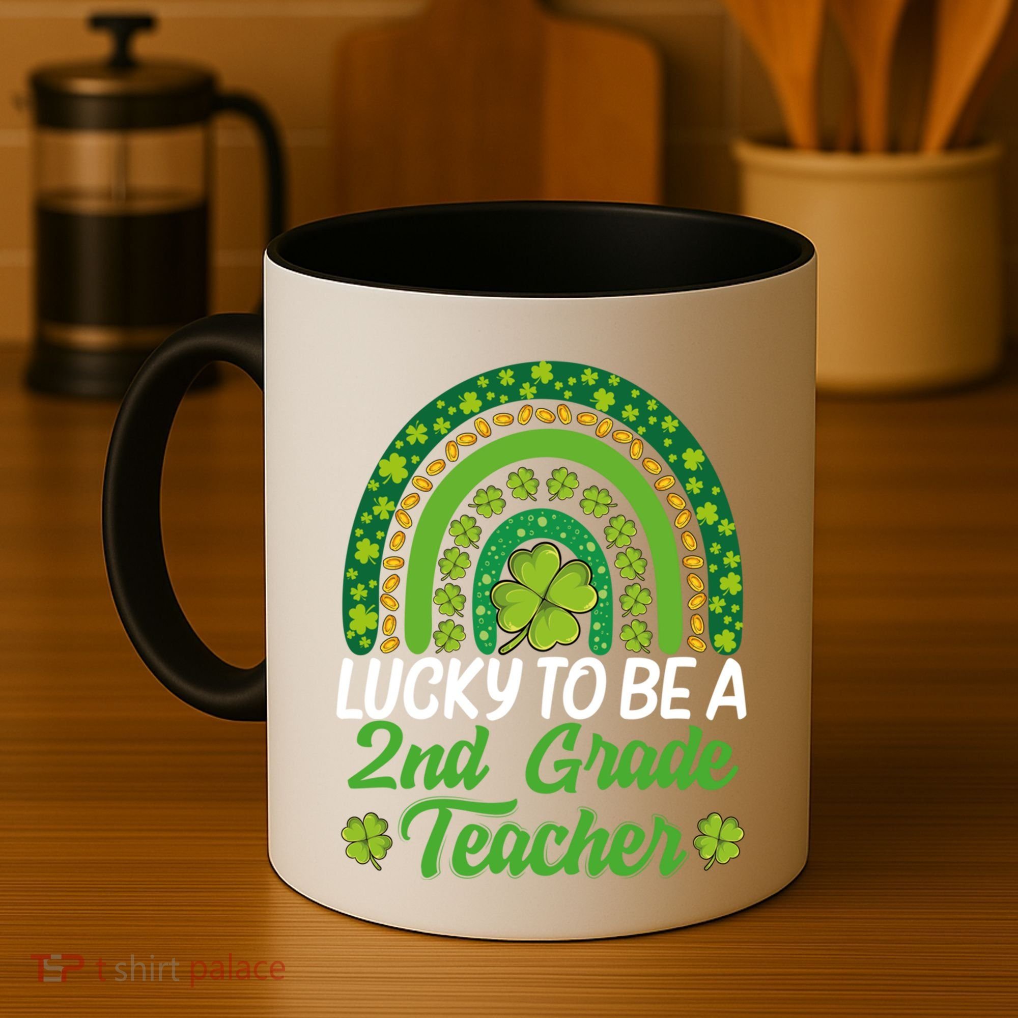 Lucky To Be 2nd Grade Teacher Rainbow St PatrickS Day Meaningful Gift Coffee Mug
