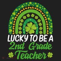 Lucky To Be 2nd Grade Teacher Rainbow St PatrickS Day Meaningful Gift Beanie thumb 2