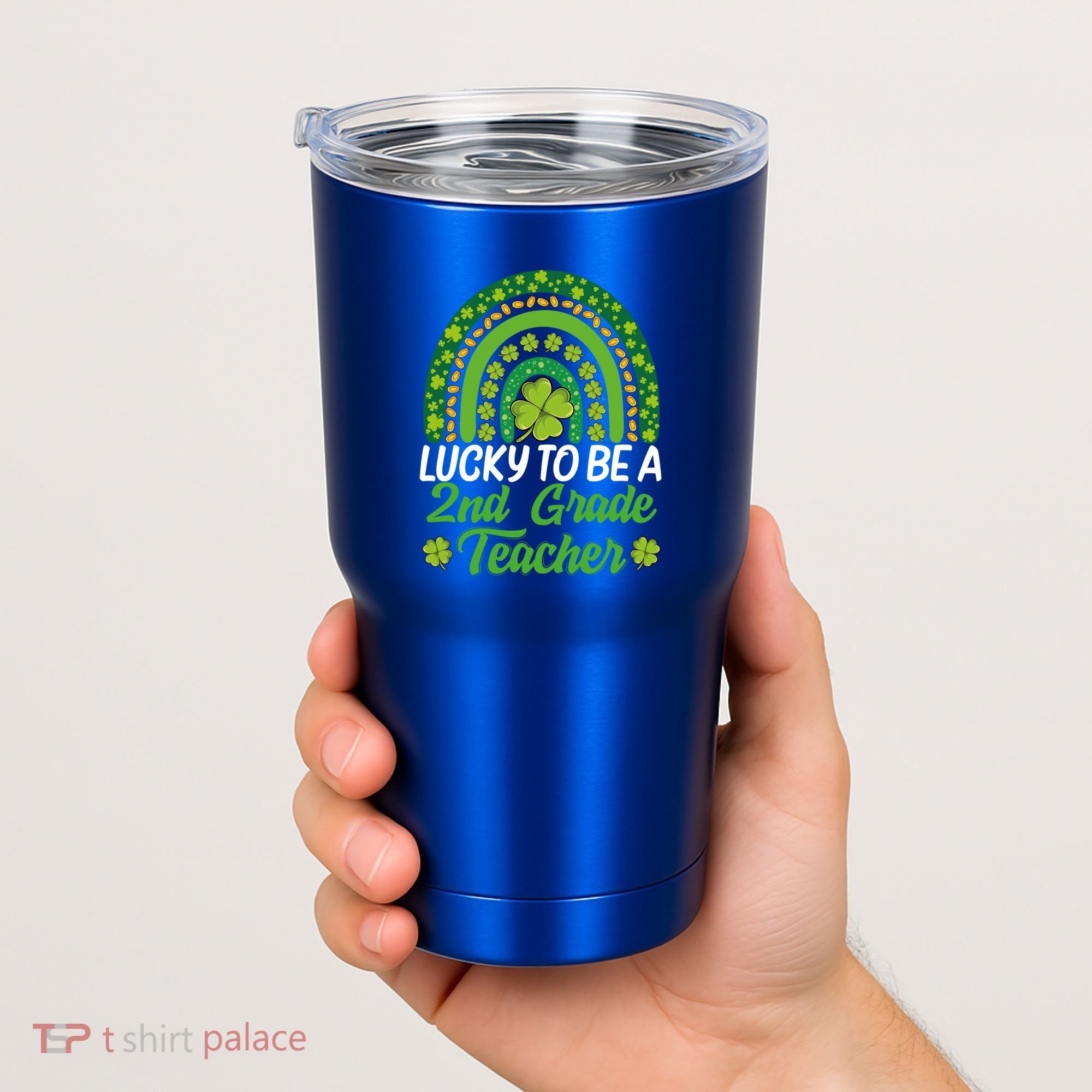 Lucky To Be 2nd Grade Teacher Rainbow St PatrickS Day Meaningful Gift Tumbler