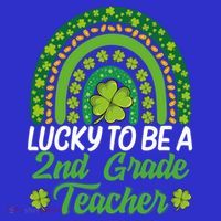 Lucky To Be 2nd Grade Teacher Rainbow St PatrickS Day Meaningful Gift Baby Bodysuit thumb 2