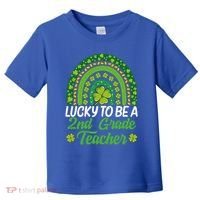 Lucky To Be 2nd Grade Teacher Rainbow St PatrickS Day Meaningful Gift Toddler T-Shirt thumb 0