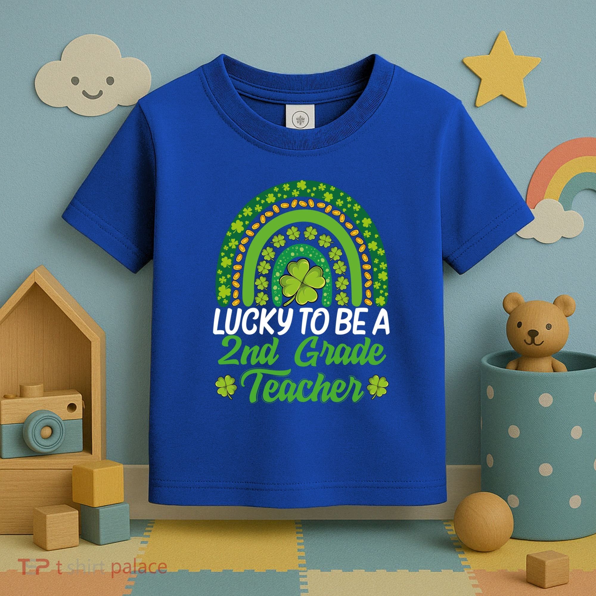 Lucky To Be 2nd Grade Teacher Rainbow St PatrickS Day Meaningful Gift Toddler T-Shirt