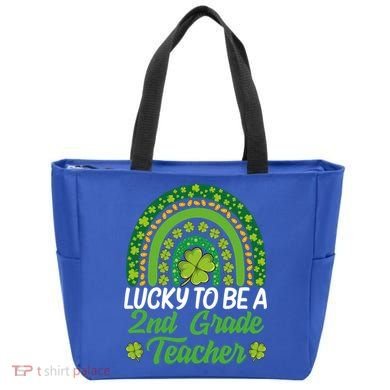 Lucky To Be 2nd Grade Teacher Rainbow St PatrickS Day Meaningful Gift Tote Bag