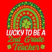 Lucky To Be 2nd Grade Teacher Rainbow St PatrickS Day Meaningful Gift Santa Hat thumb 1