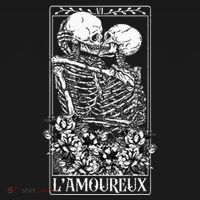 LAmoureux Tarot Card Skeleton Kissing Aesthetic Mystical Sweatshirt thumb 3