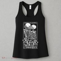 LAmoureux Tarot Card Skeleton Kissing Aesthetic Mystical Women's Tank Top thumb 3